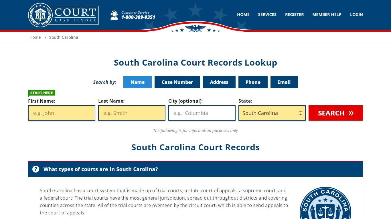 South Carolina Court Records Lookup - SC Court Case Search